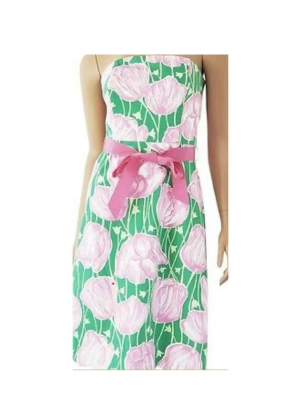 Lilly Pulitzer Strapless Dress – Towering Tulips Print – Size 12 - Picture 3 of 3